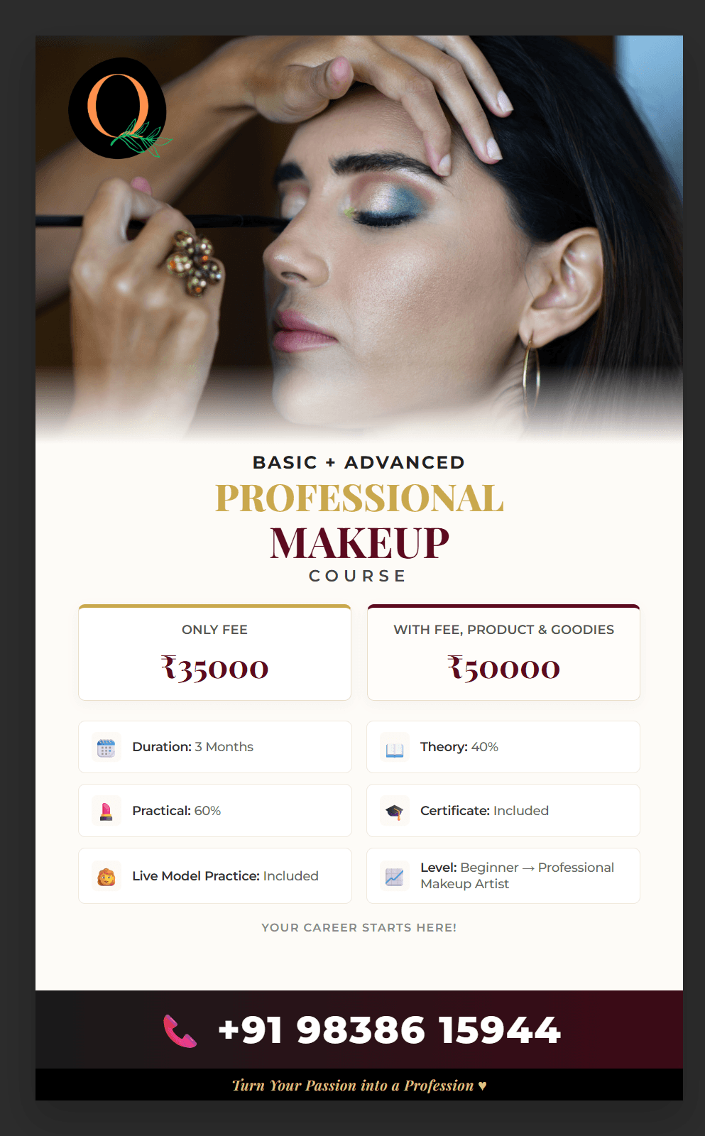 Basic + Advanced Professional Makeup Course