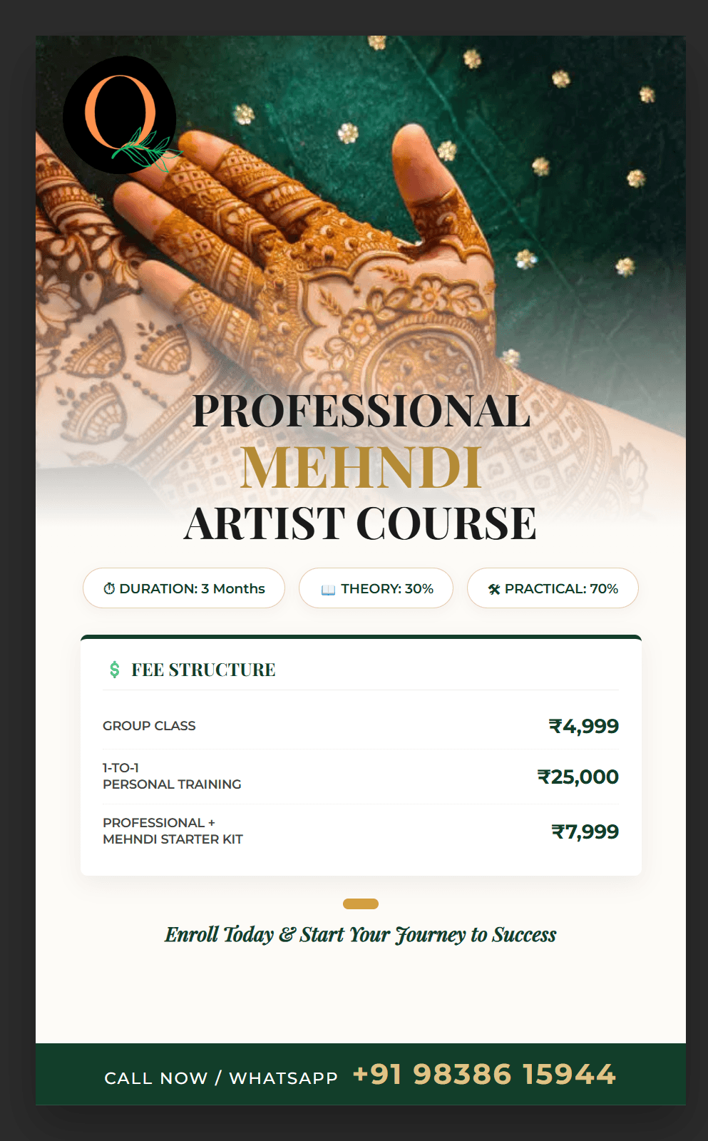 Professional Mehndi Artist Course