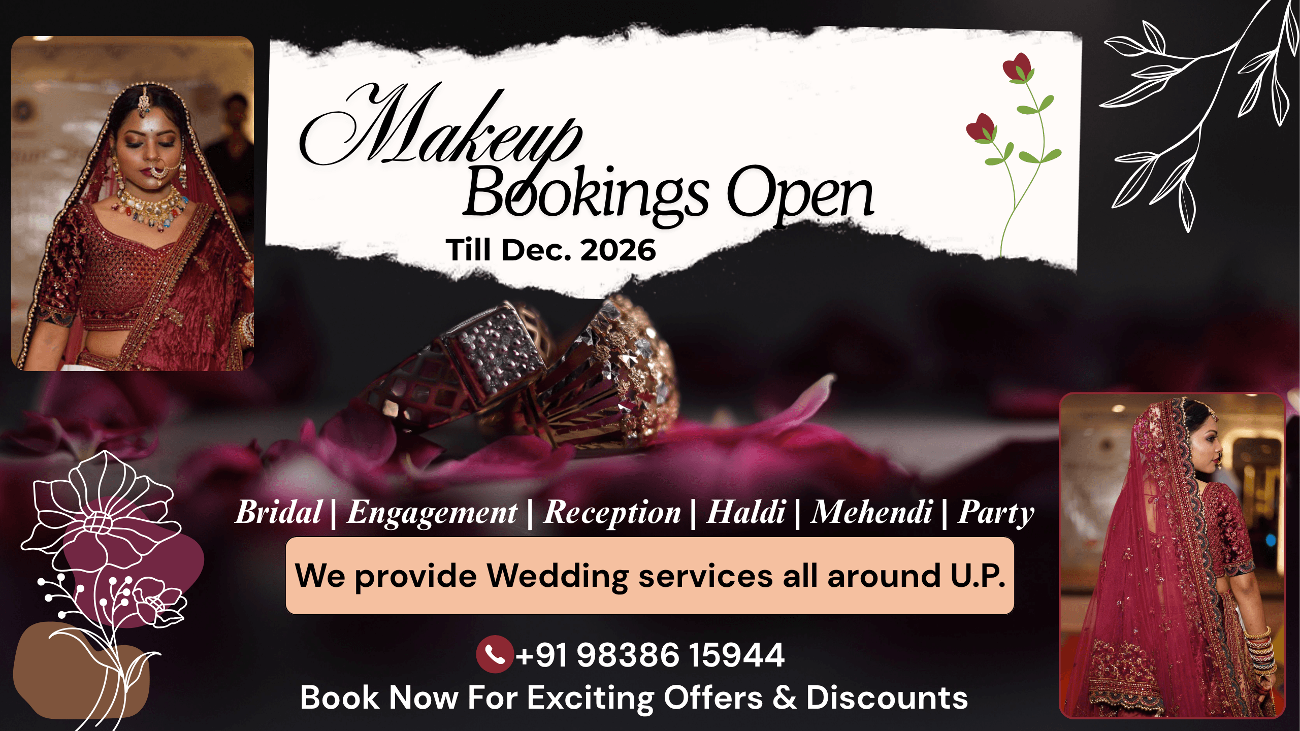 Qriflame Makeup Bookings Open - Wedding Services all around U.P.